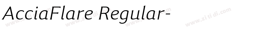AcciaFlare Regular字体转换